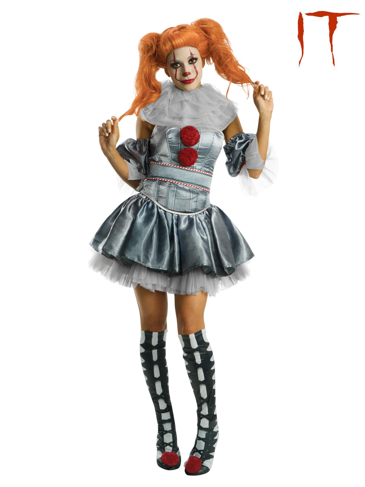 Women’s Pennywise IT Chapter 2 Costume with Skirt and Pom Poms