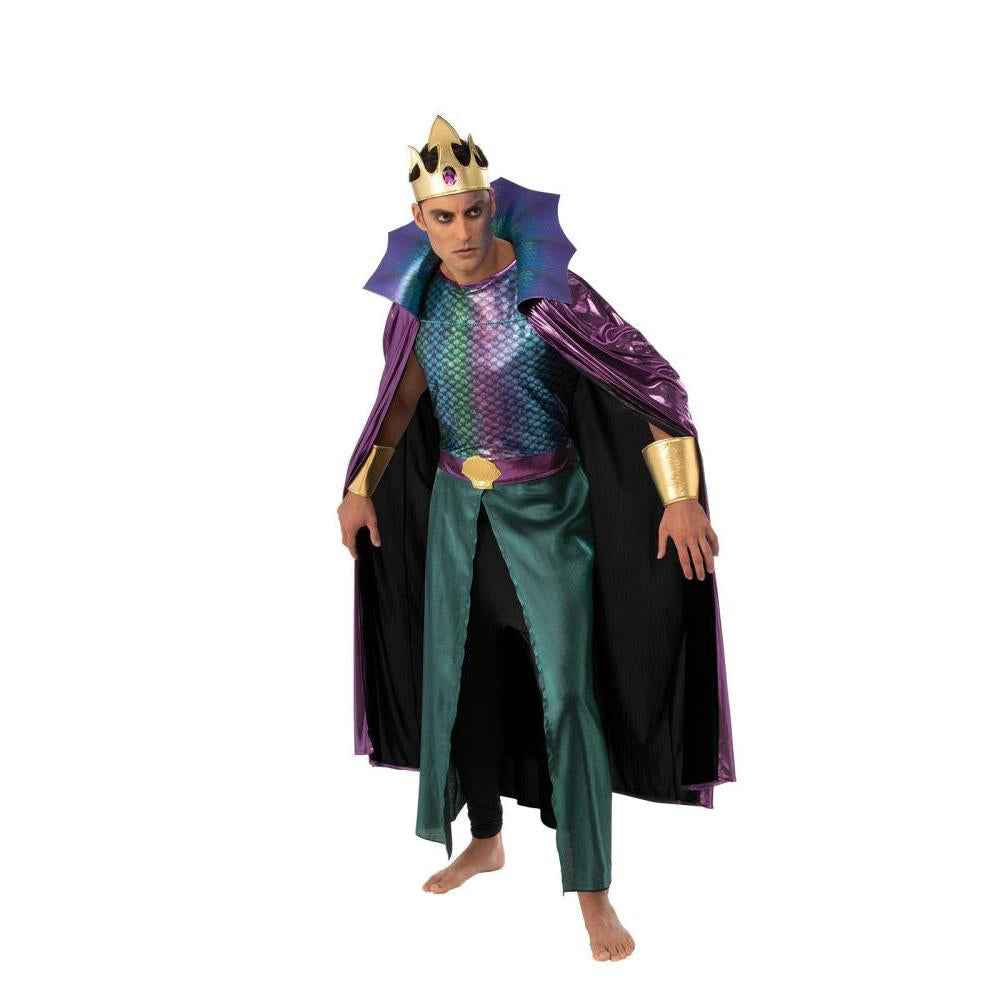 King Neptune Costume with Cape, Headpiece and Gauntlets for Adult