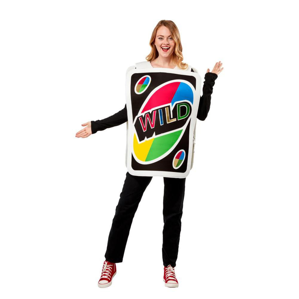 UNO Wild Card Costume for Adults – Official Mattel Tabard Party Outfit