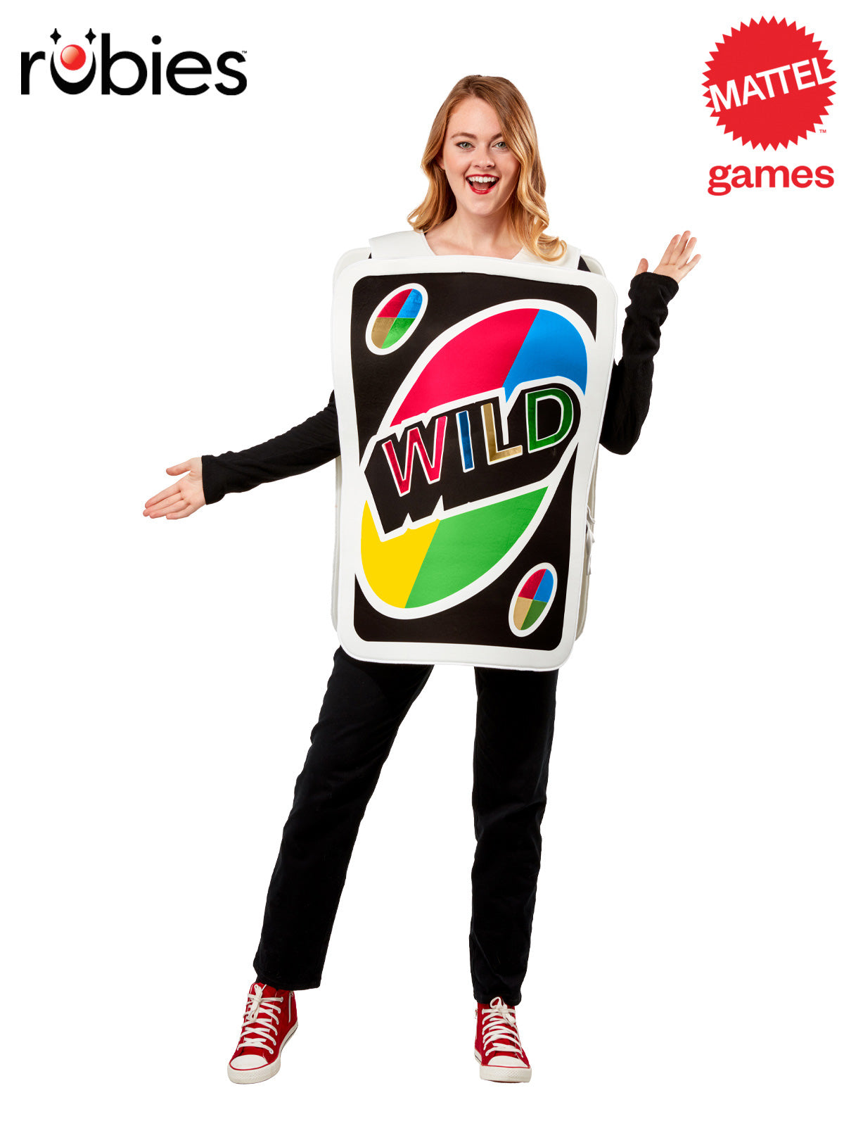 UNO Wild Card Costume for Adults – Official Mattel Tabard Party Outfit