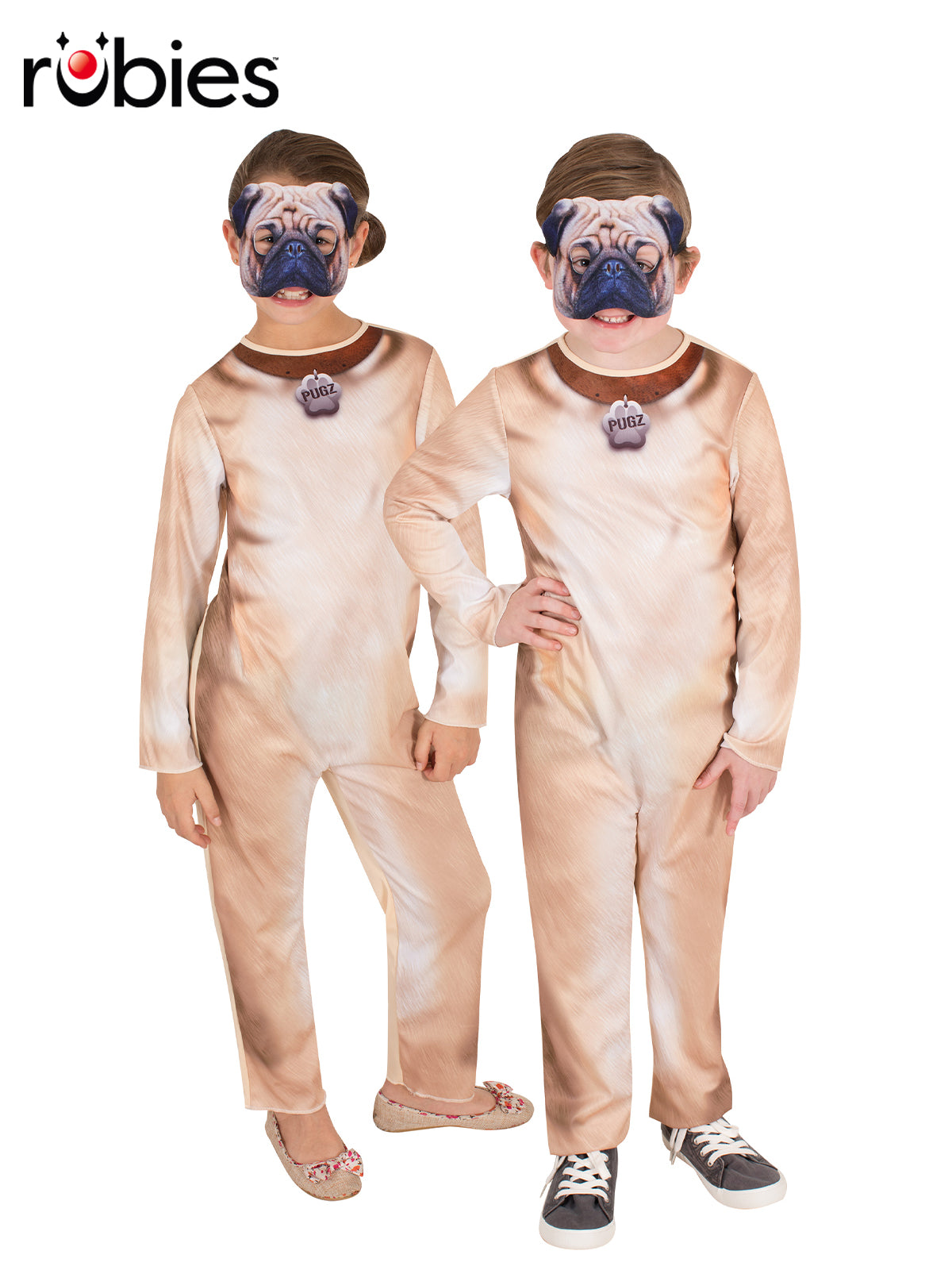 Pug Dog Costume Child Animal Book Week Jumpsuit with Mask and Tail