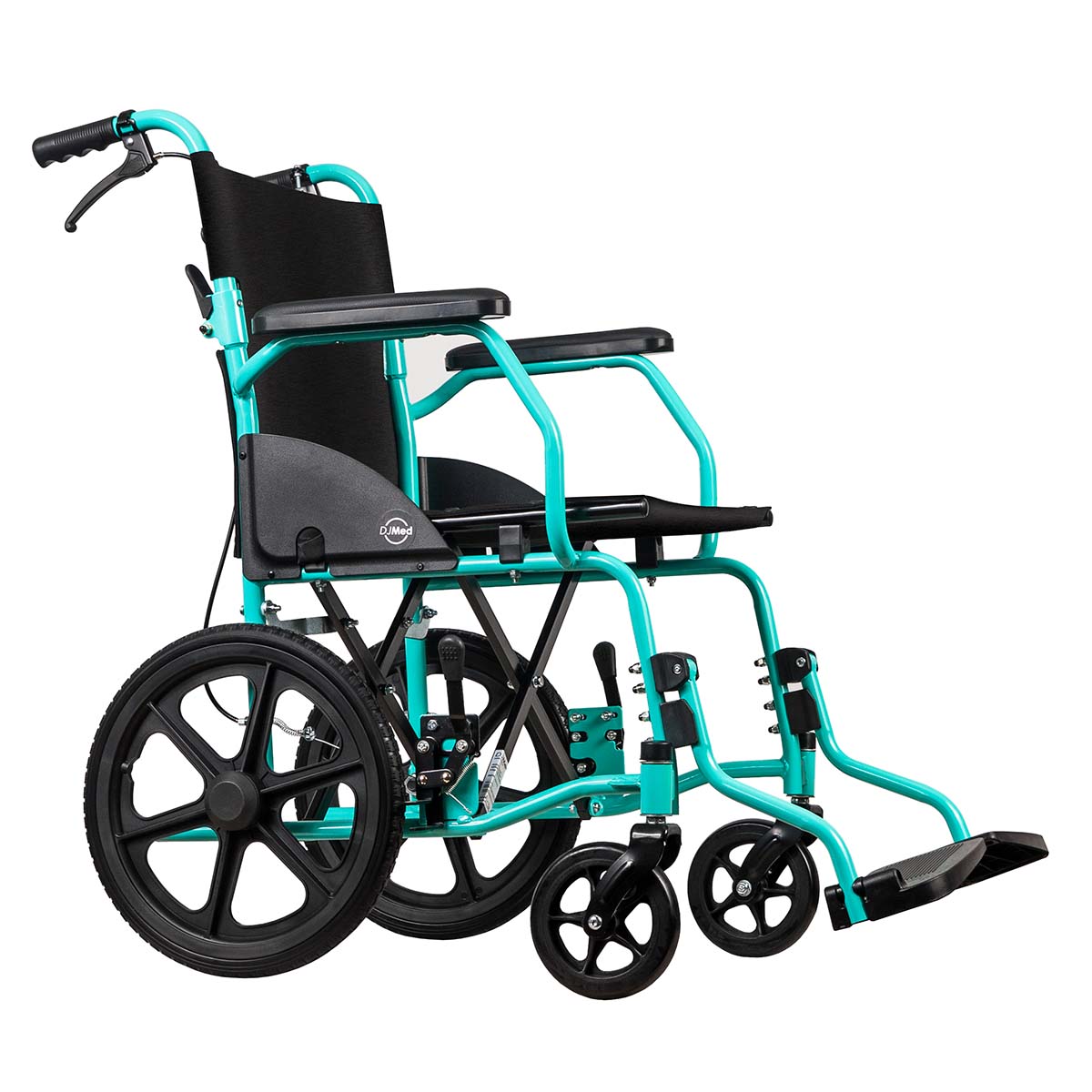 Classic Transit Wheelchair - Aqua/ Black
