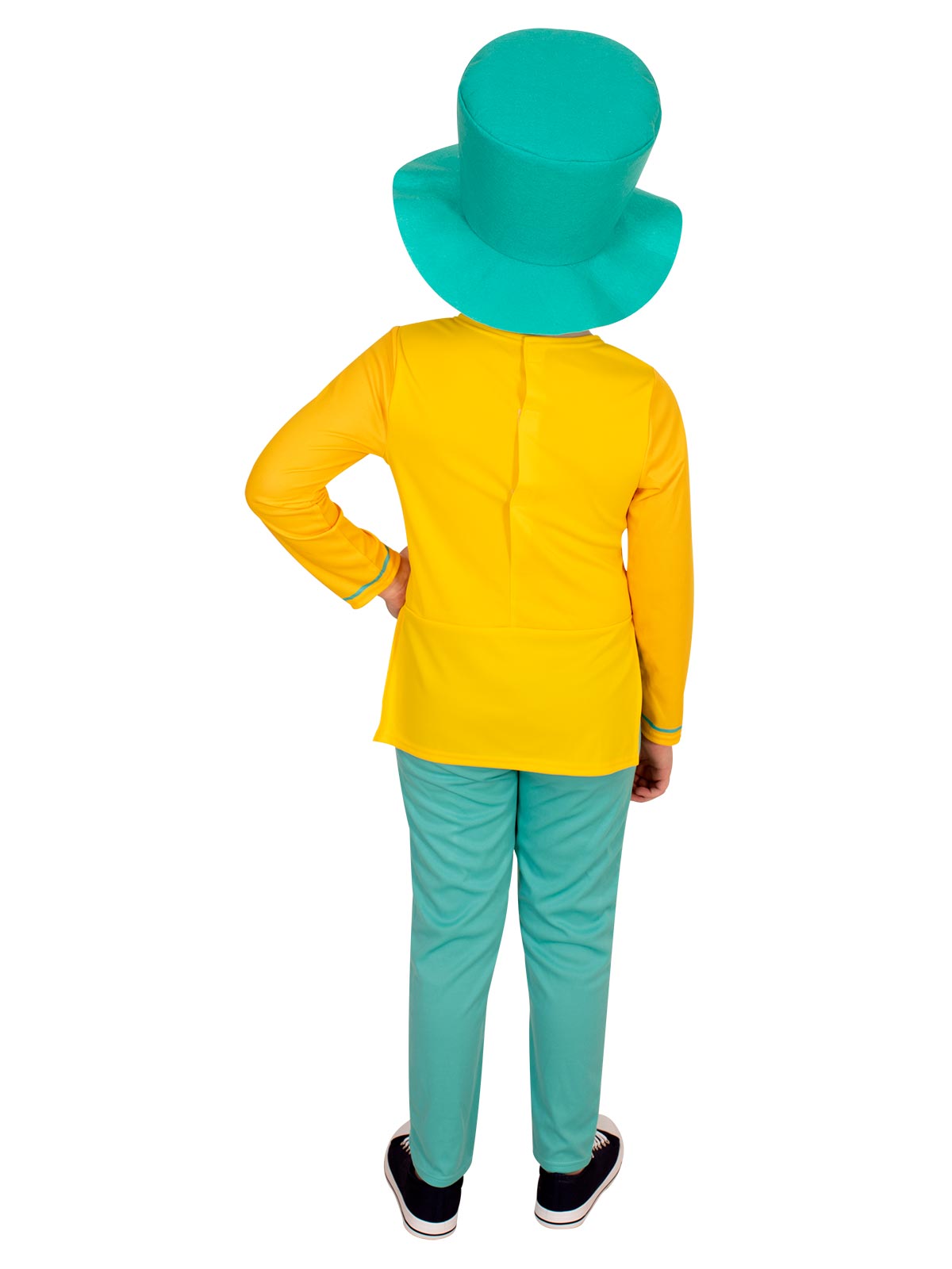 Mad Hatter Costume Child Alice in Wonderland Outfit with Hat Top and Pants