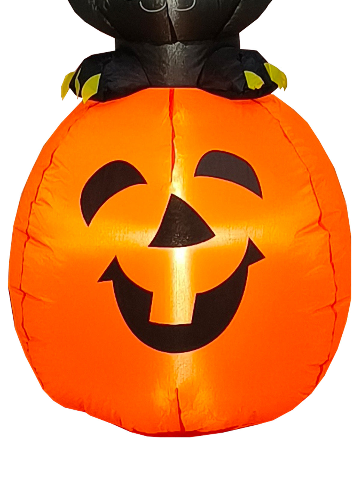 Black Cat On Pumpkin Inflatable 4Ft Tall