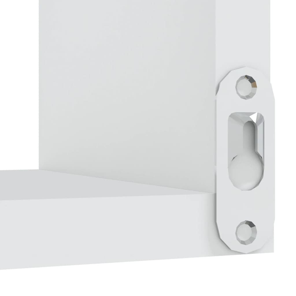 Wall Corner Shelf Floating Display Storage Unit Engineered Wood White