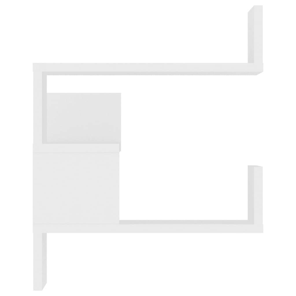 Wall Corner Shelf Floating Display Storage Unit Engineered Wood White