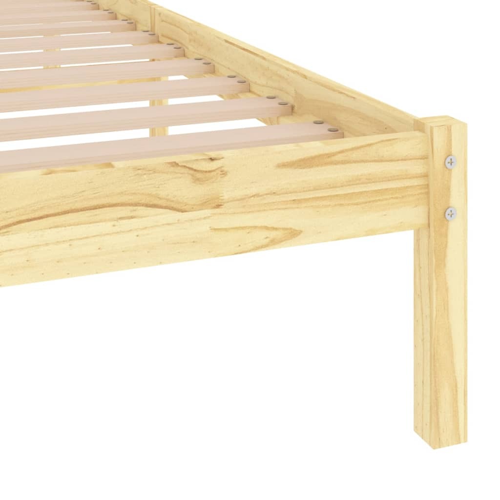 Bed Frame without Mattress 90x190cm Single Solid Pinewood Bedstead Frame