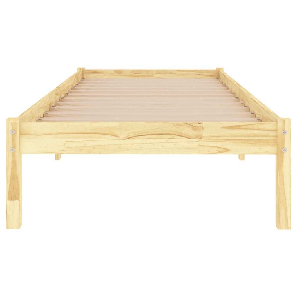 Bed Frame without Mattress 90x190cm Single Solid Pinewood Bedstead Frame