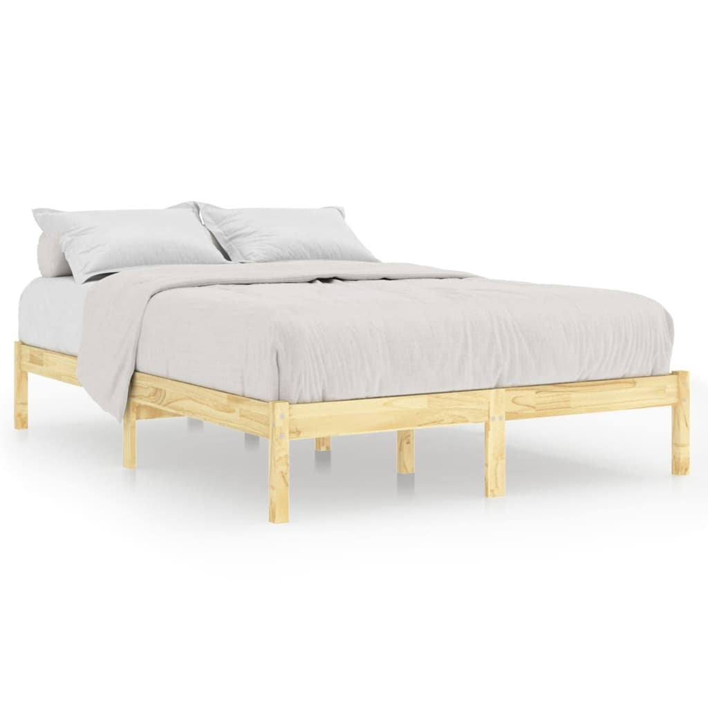 Bed Frame without Mattress 150x200cm King Size Solid Pinewood Bedstead Frame