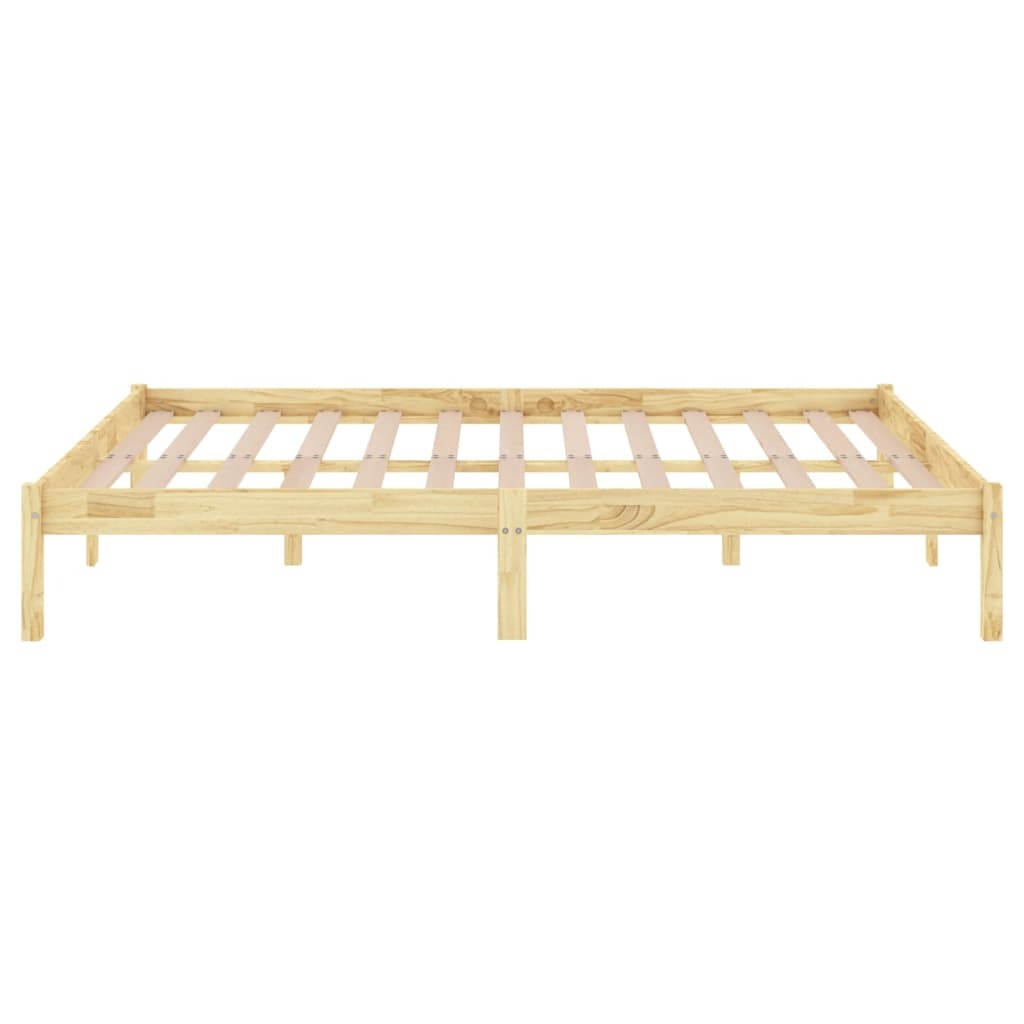 Bed Frame without Mattress 150x200cm King Size Solid Pinewood Bedstead Frame