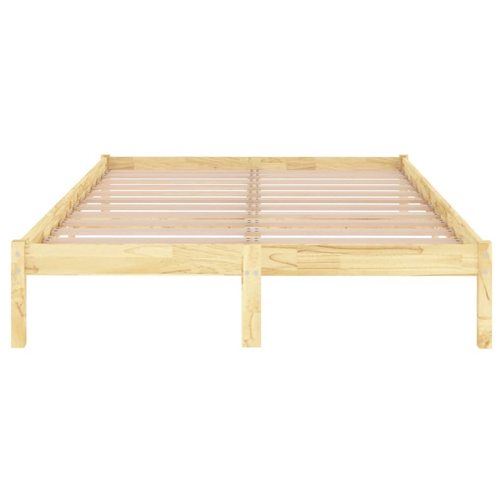 Bed Frame without Mattress 150x200cm King Size Solid Pinewood Bedstead Frame