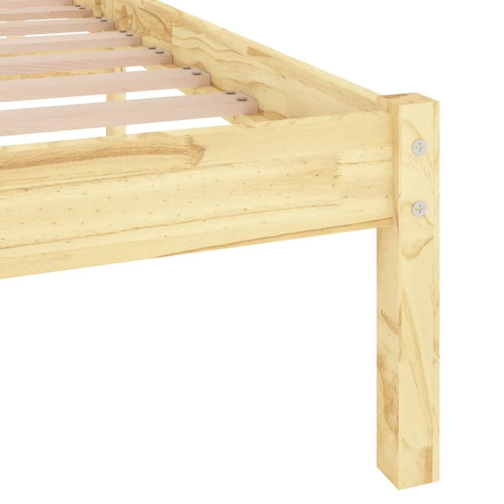 Bed Frame without Mattress 150x200cm King Size Solid Pinewood Bedstead Frame