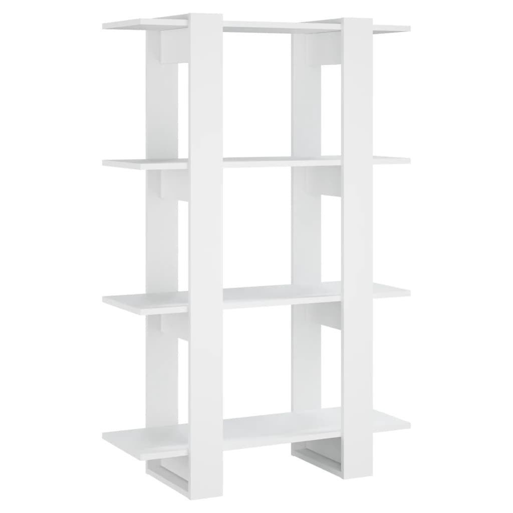 Book Cabinet Room Divider Storage Bookshelf Tall Unit Engineered Wood White