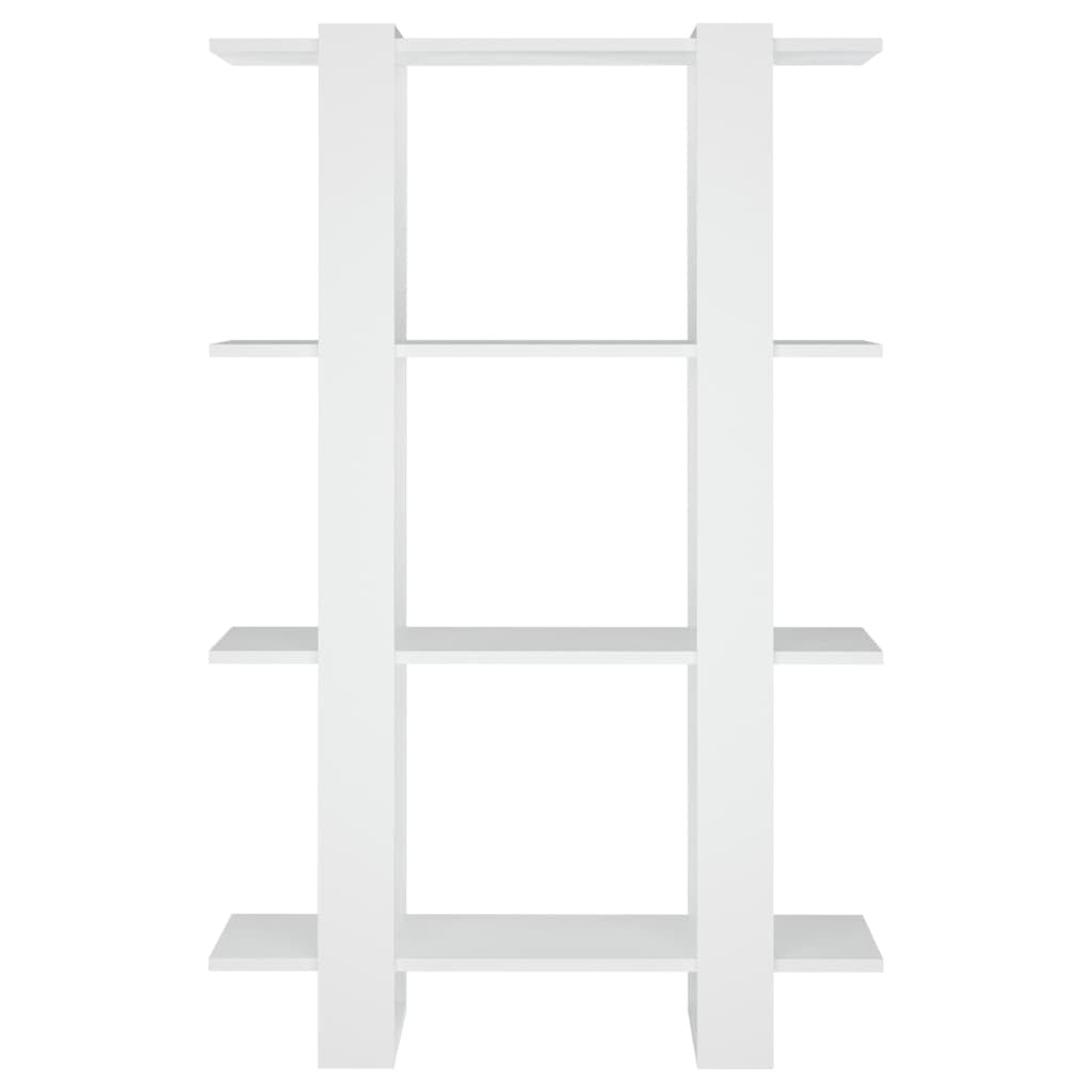 Book Cabinet Room Divider Storage Bookshelf Tall Unit Engineered Wood White