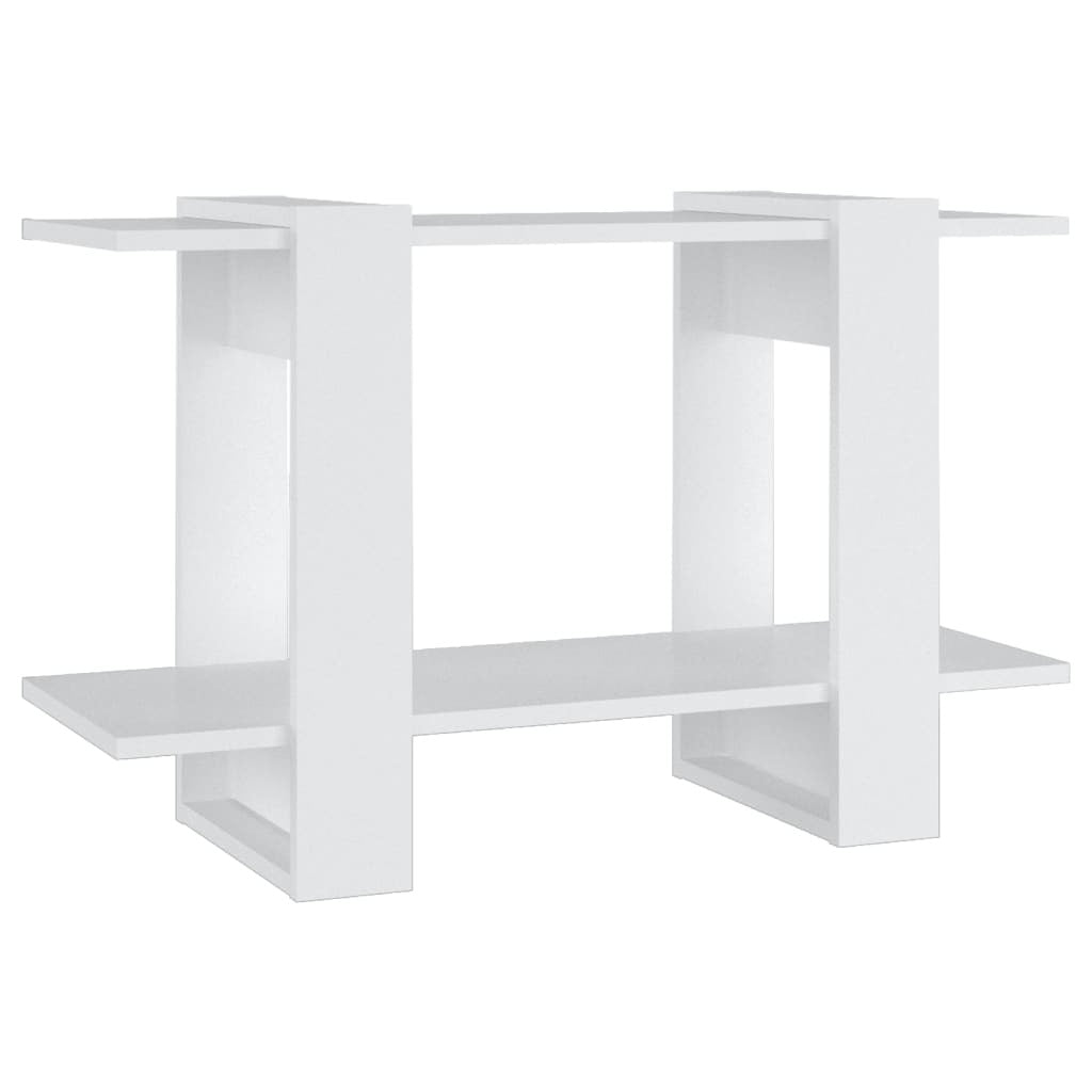 Book Cabinet Room Divider Storage Bookshelf Unit Compact Engineered Wood White