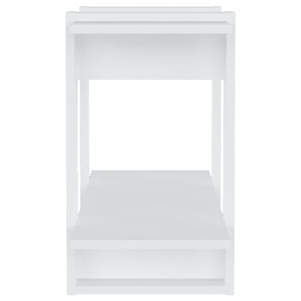 Book Cabinet Room Divider Storage Bookshelf Unit Compact Engineered Wood White