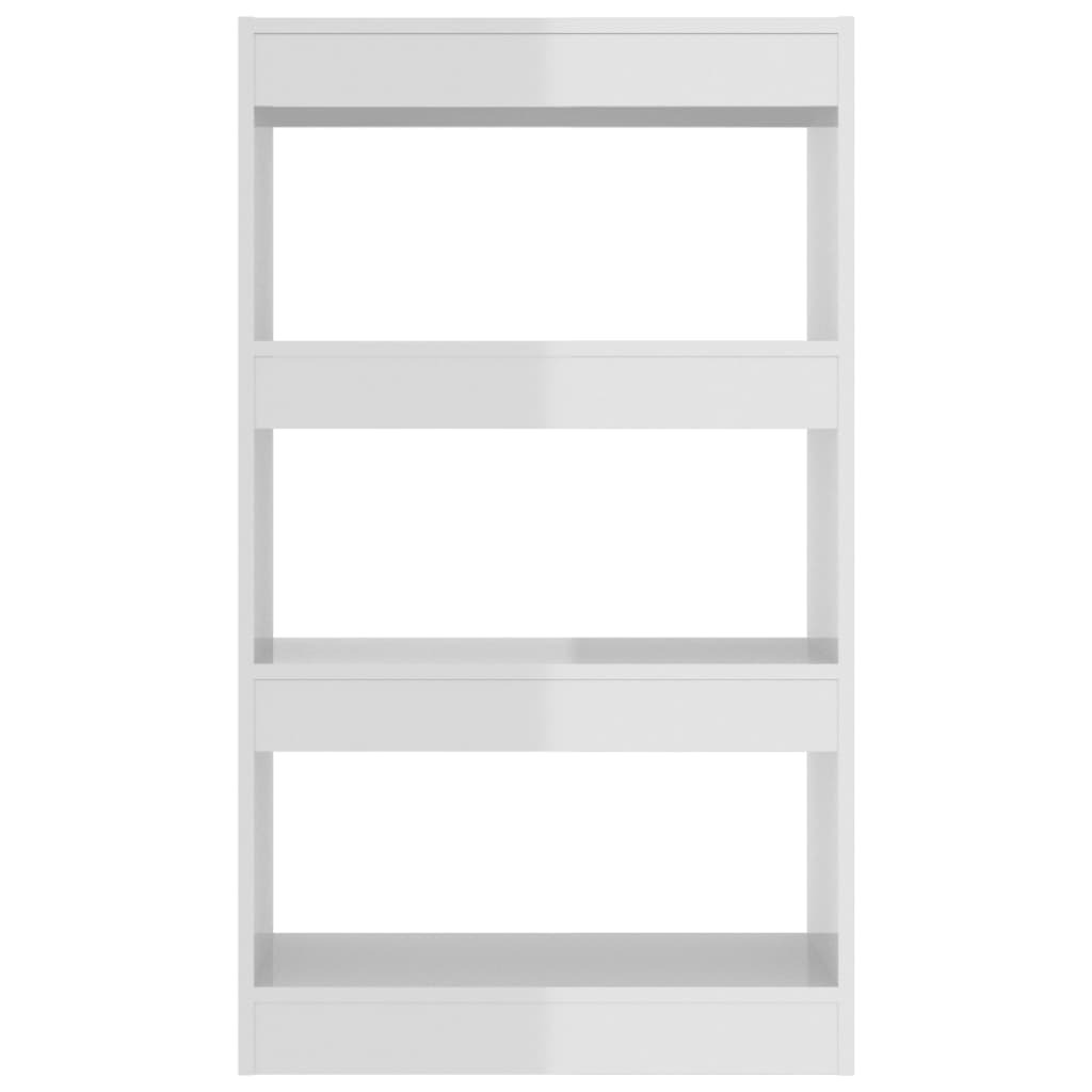 Book Cabinet Room Divider Storage Bookshelf High Gloss Engineered White
