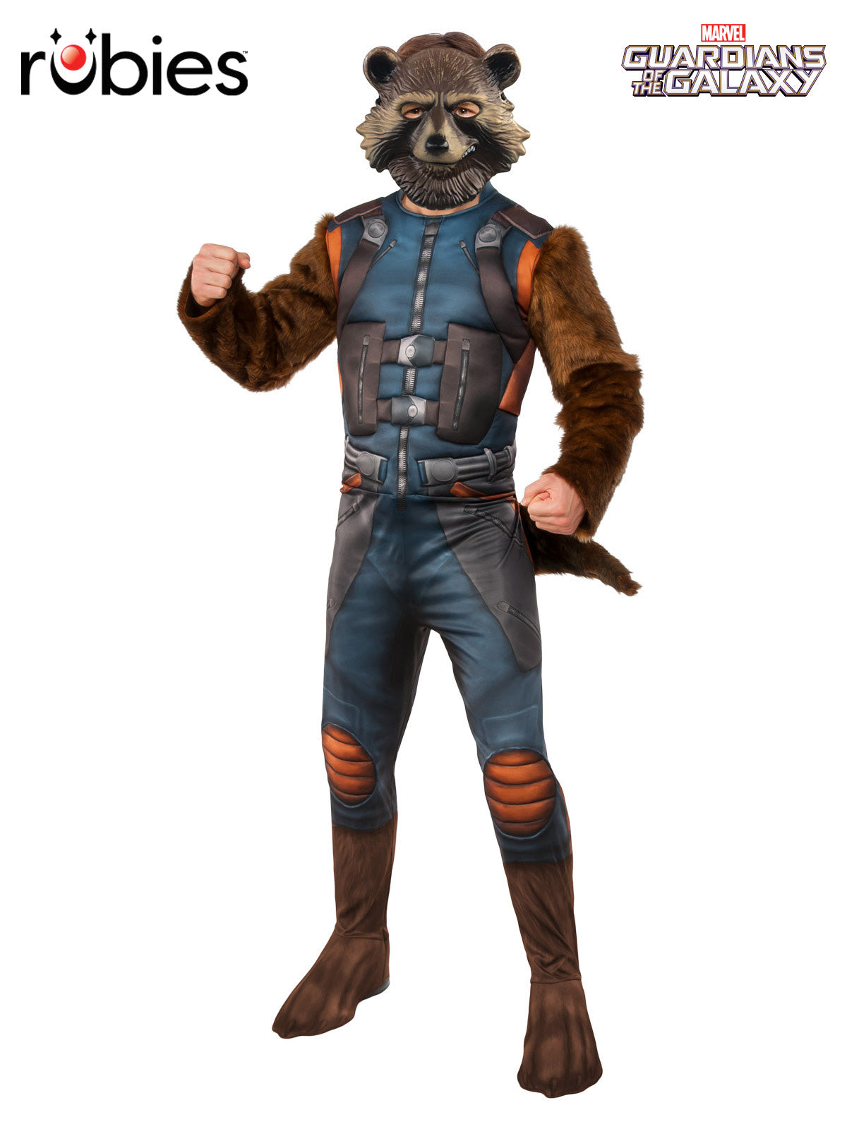 Rocket Raccoon Deluxe Adult Costume for Halloween Cosplay with Mask