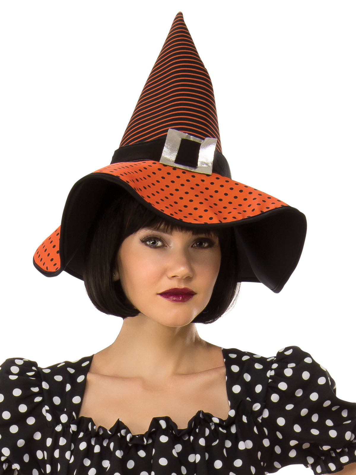 Polka Dot Witch Fun Colorful Halloween Costume with Hat