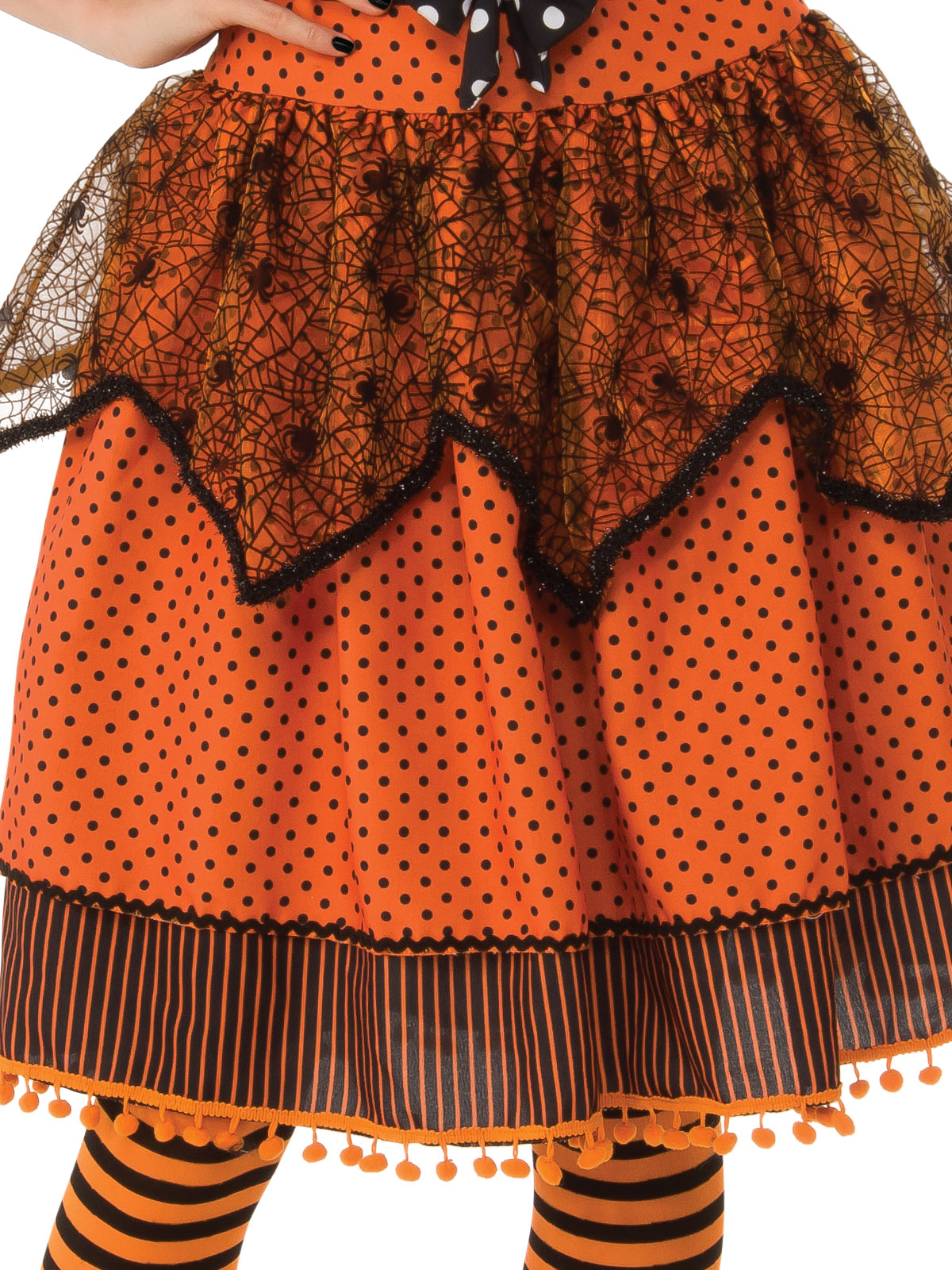 Polka Dot Witch Fun Colorful Halloween Costume with Hat