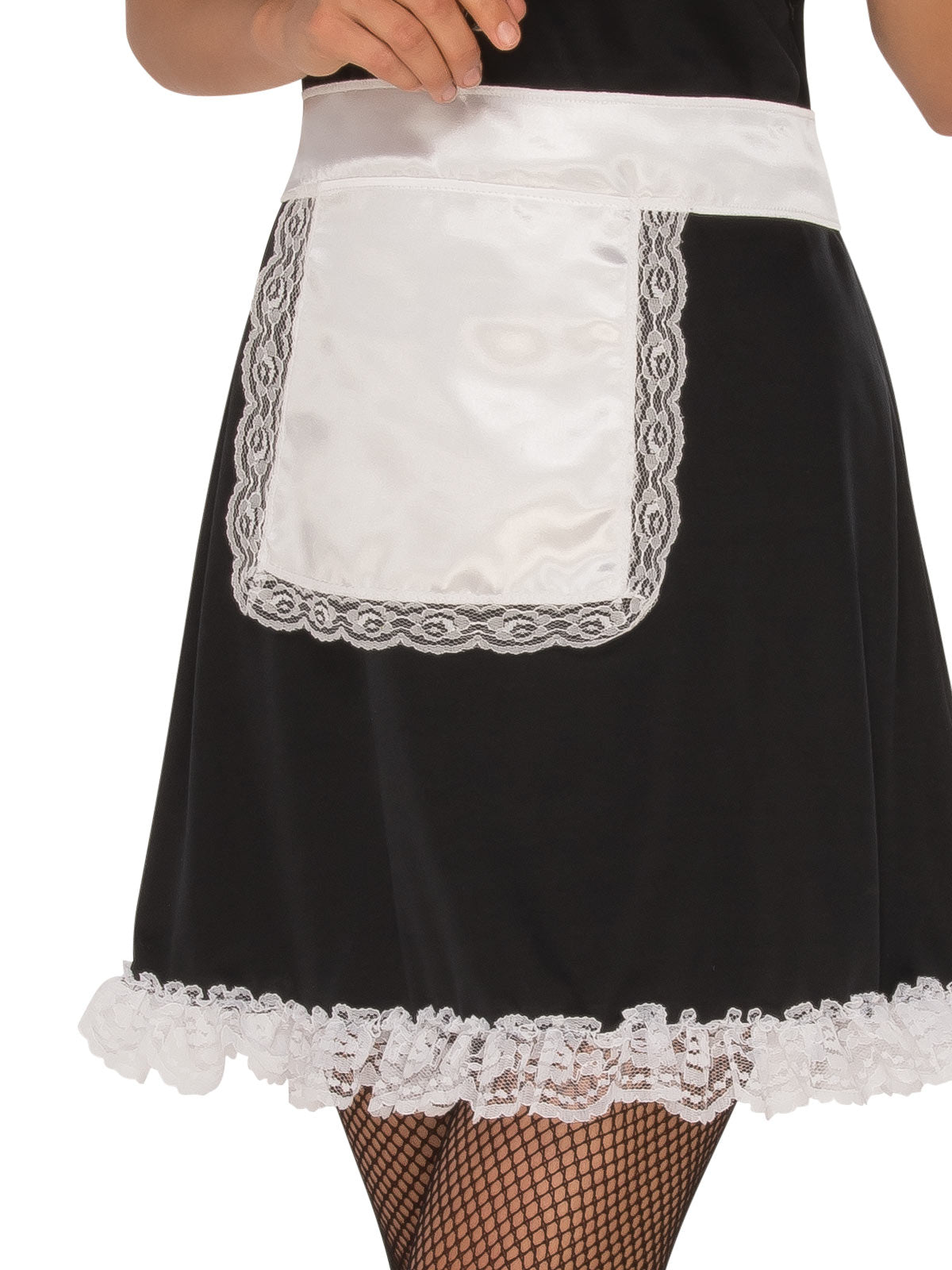 Sexy French Maid Costume Women Lace Apron Dress Headpiece
