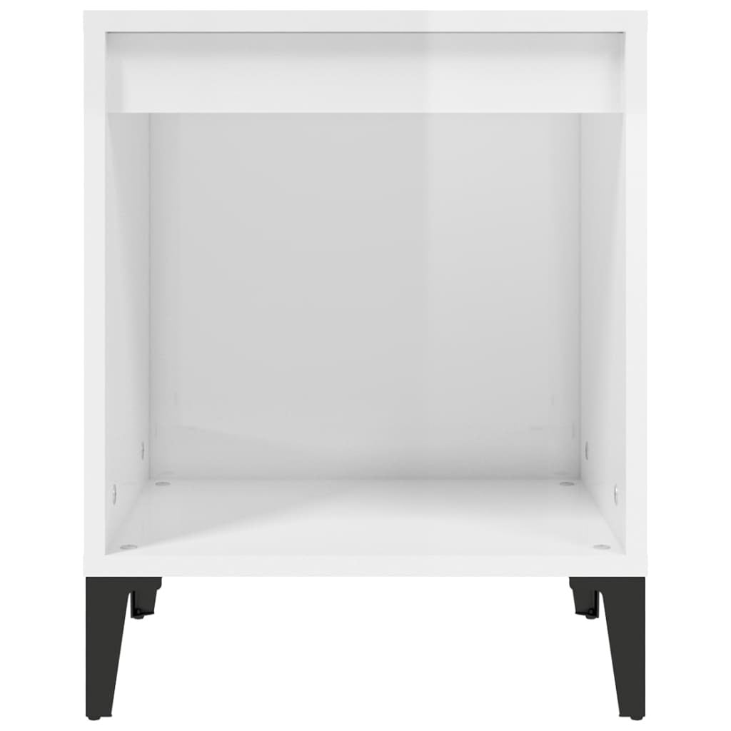 Bedside Cabinets 2 pcs Nightstand Storage Table Engineered Wood White