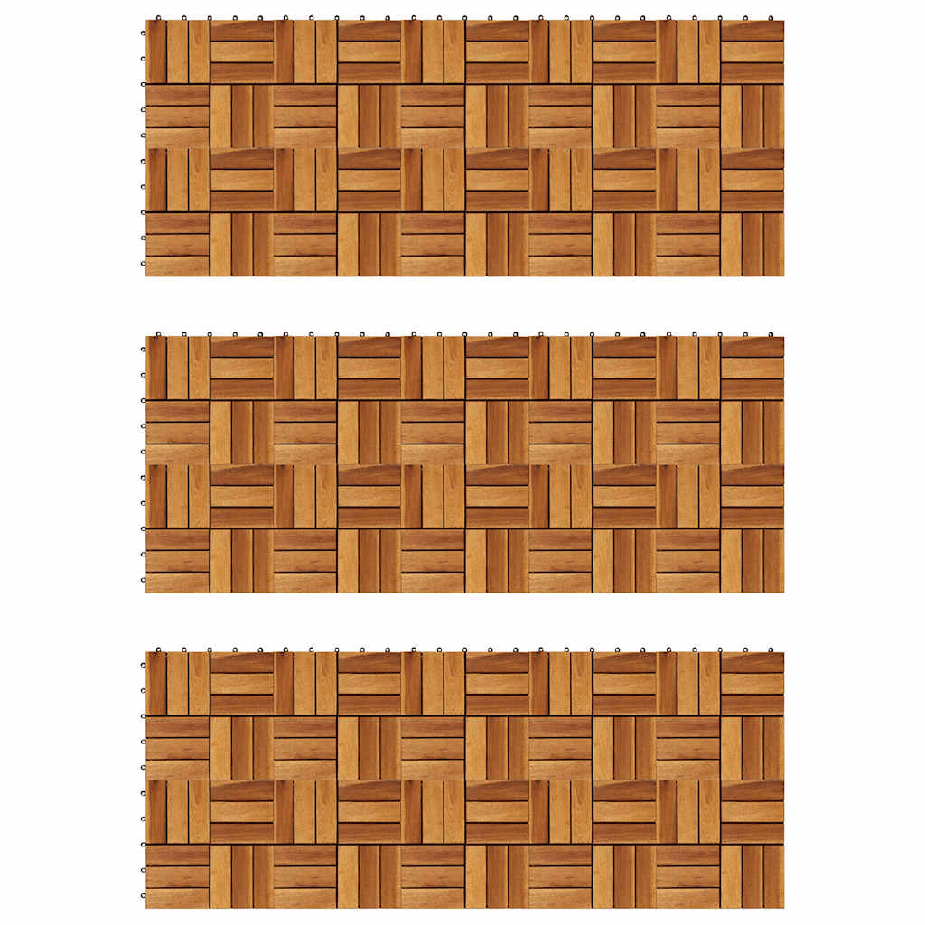 Decking Tiles 30 x 30 cm Acacia Set of 30