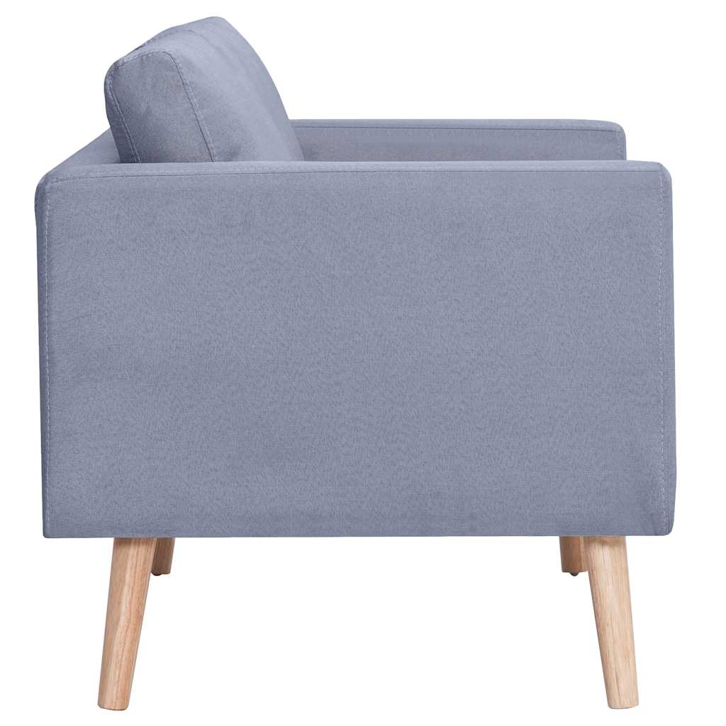 Sofa 2-Seater Fabric Light Grey
