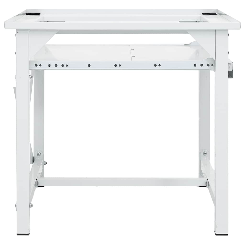 Washing Machine Pedestal with Pull-Out Shelf White