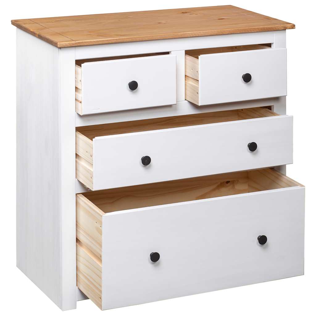 Sideboard White 80x40x83 cm Pinewood Panama Range