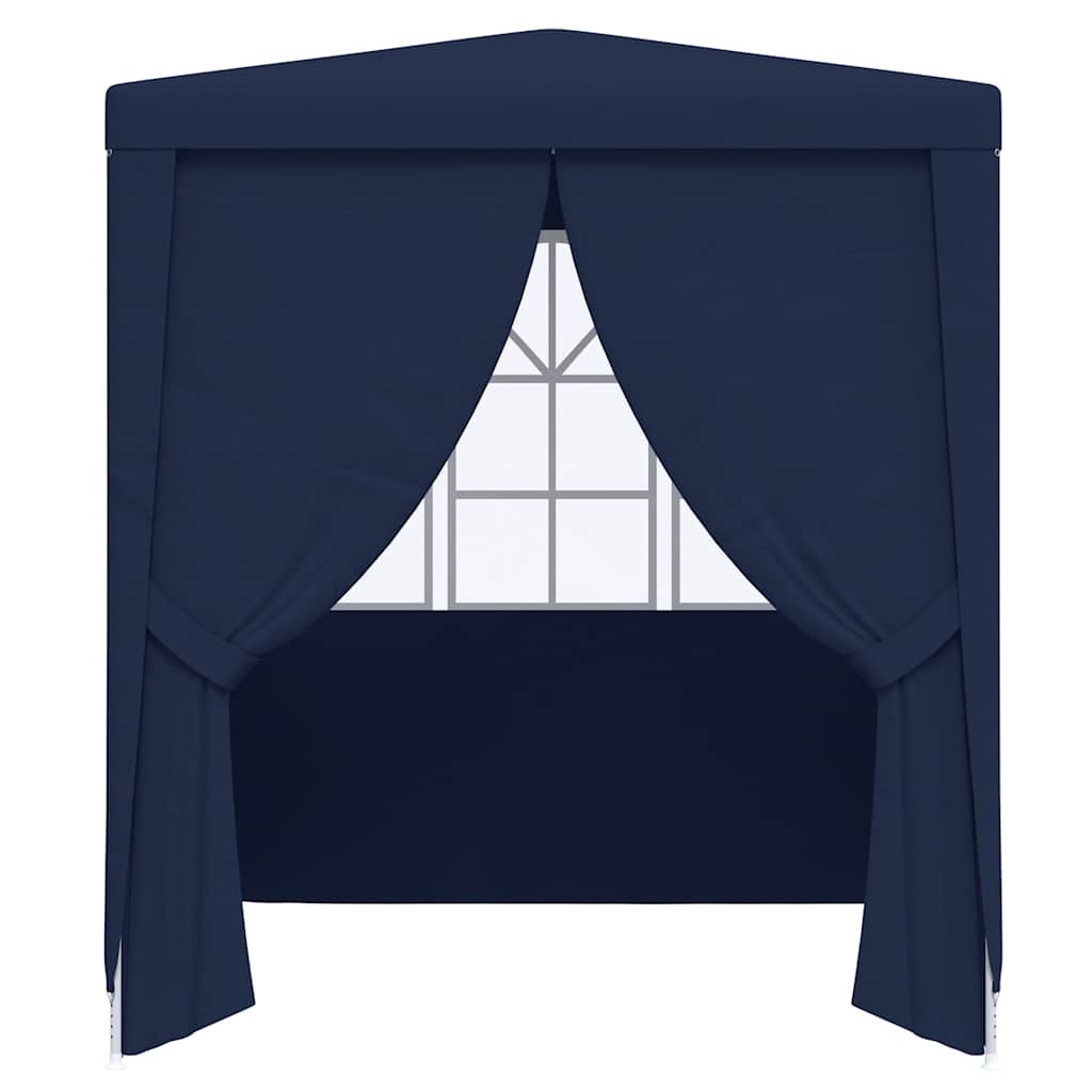 Professional Party Tent with Side Walls 2.5x2.5 m Blue 90 g/m²