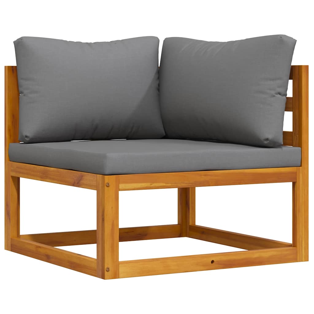 Sectional Corner Sofas 2 pcs with Cushions Dark Grey