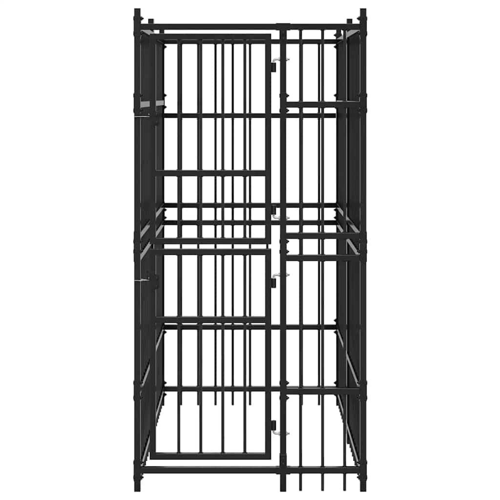 Outdoor Dog Kennel Steel 1.84 m²