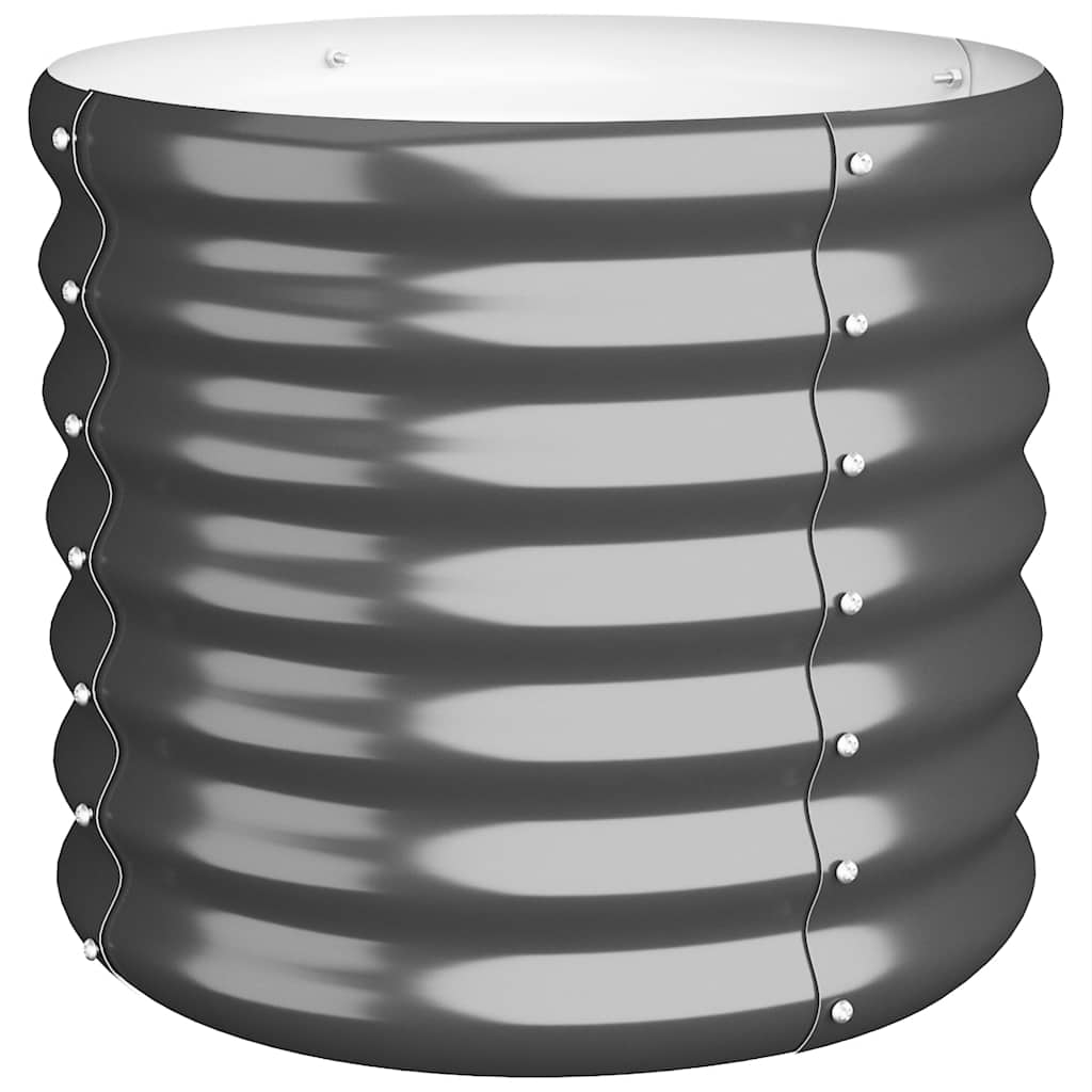 Garden Planter Galvanised Steel 40x40x36 cm Anthracite