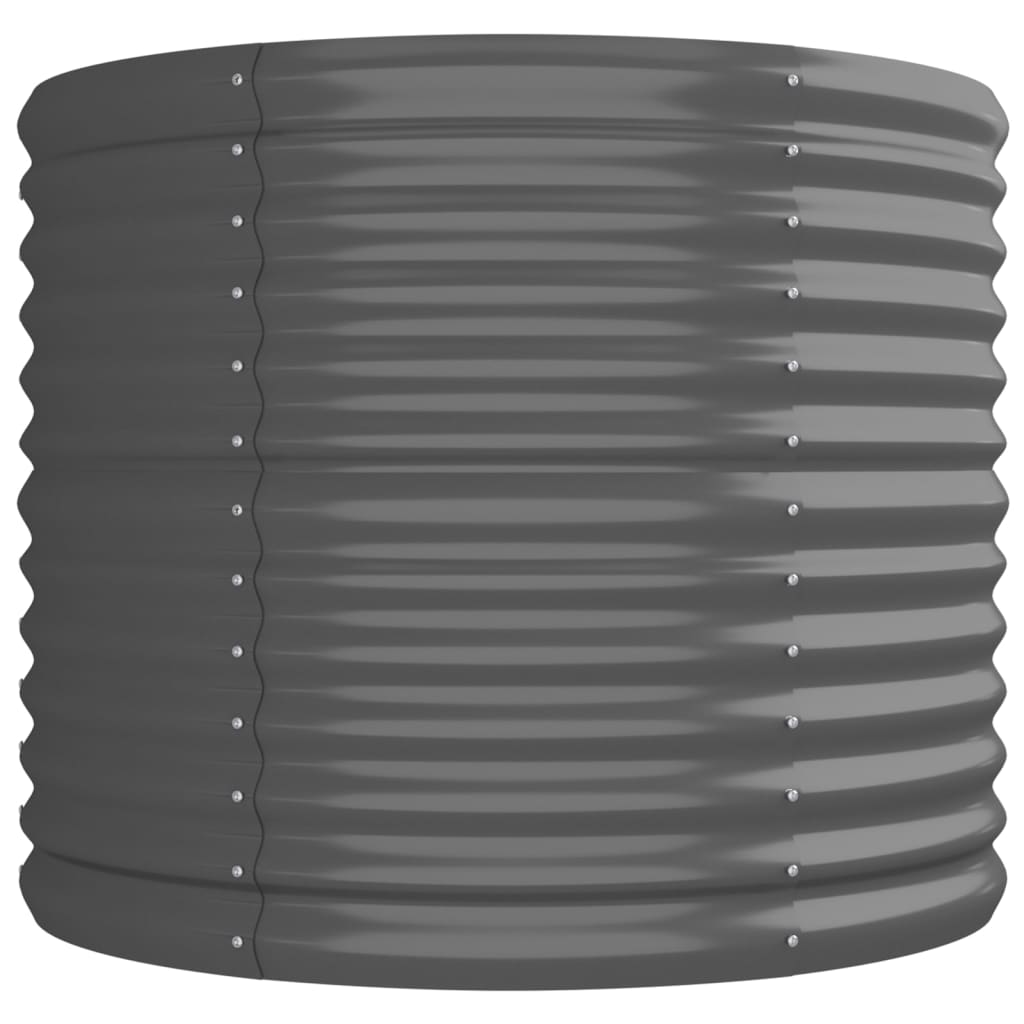 Garden Raised Bed Galvanised Steel 296x80x68 cm Grey