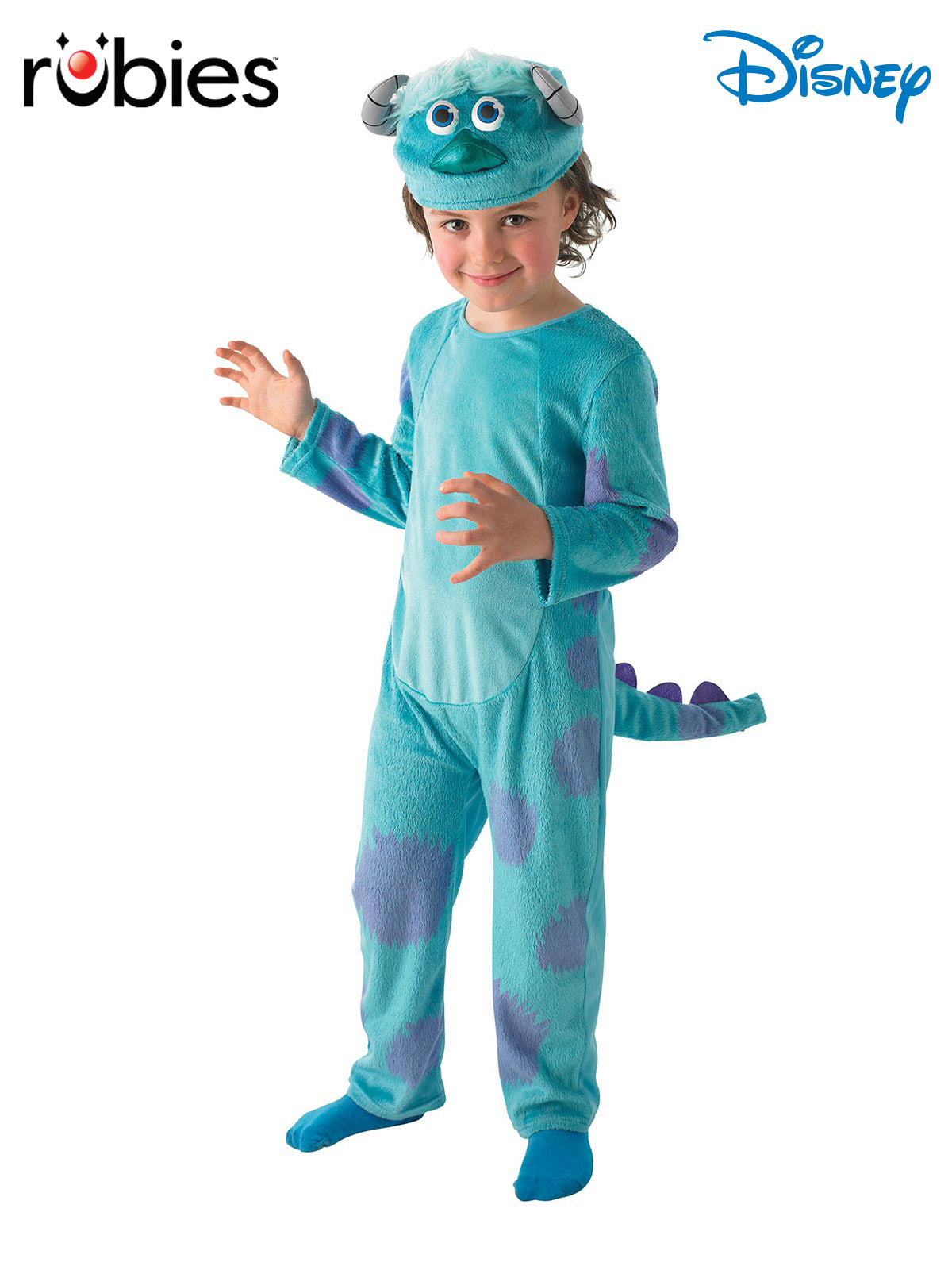 Sully Deluxe Costume for Kids Furry Jumpsuit with Tail and Headpiece Monster