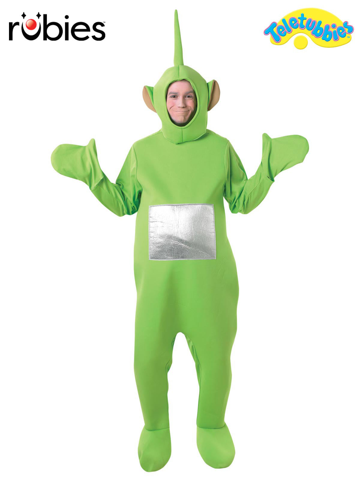 Dipsy Teletubbies Deluxe Costume for Adults TV Character Outfit Set - Green