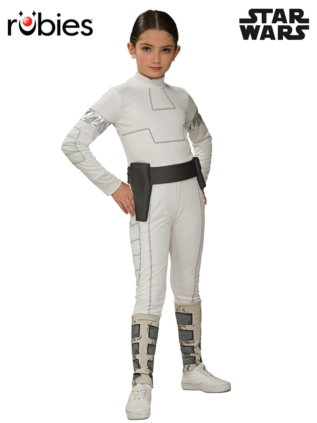 Padme Amidala White Jumpsuit Girls Costume with Belt