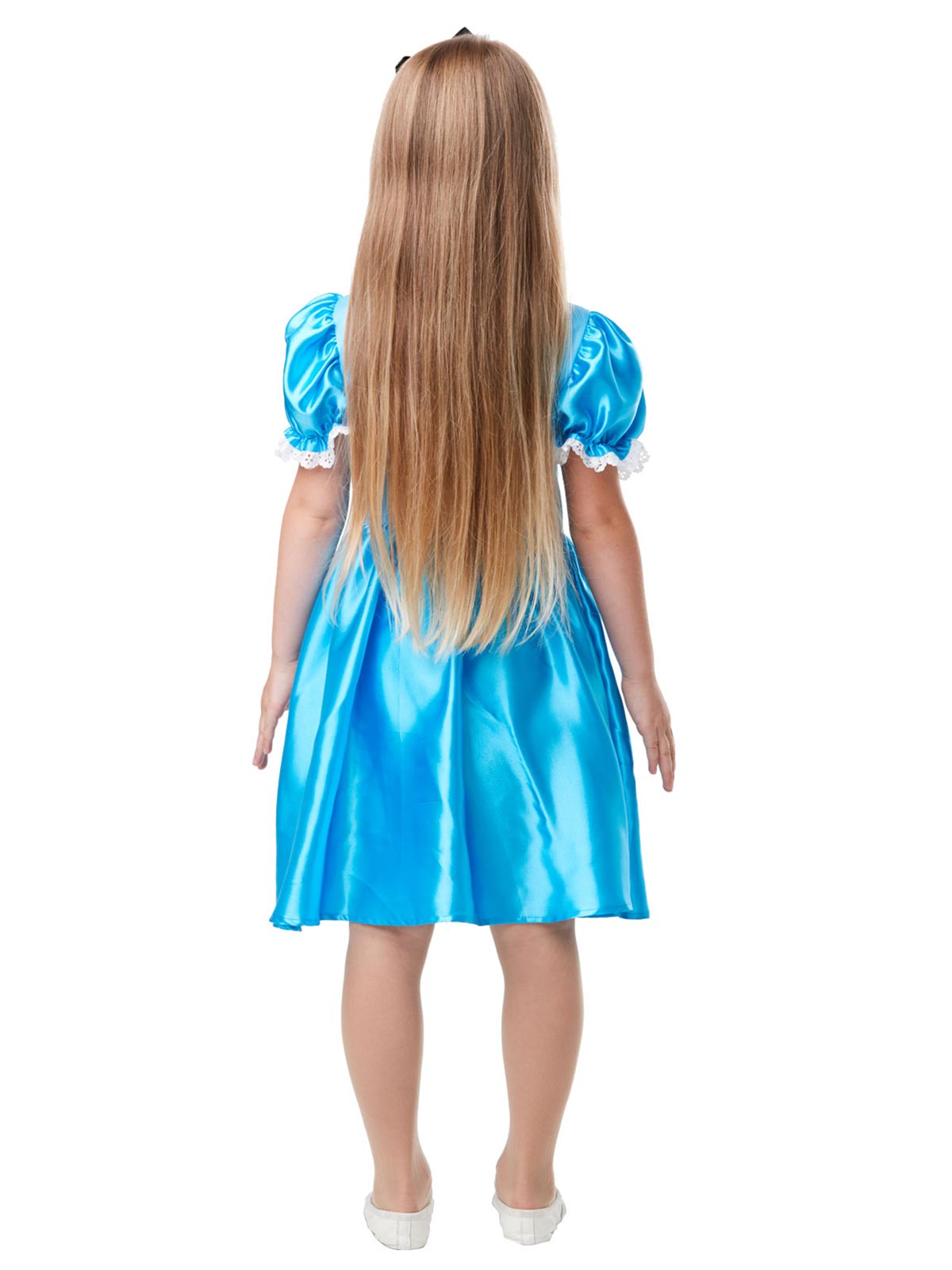 Alice In Wonderland Costume Child Disney Fancy Dress Satin Apron Blue Colour