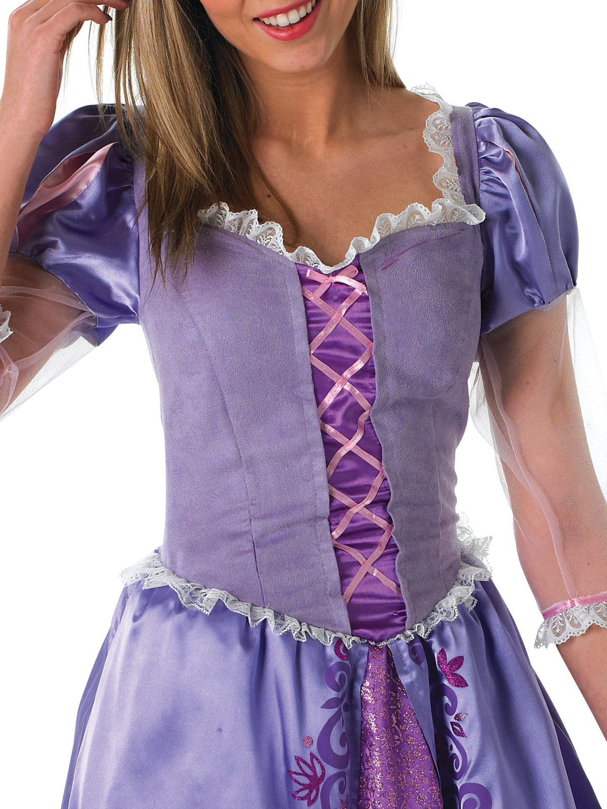Rapunzel Costume Adult Deluxe Disney Tangled Princess Dress with Detail - Purple