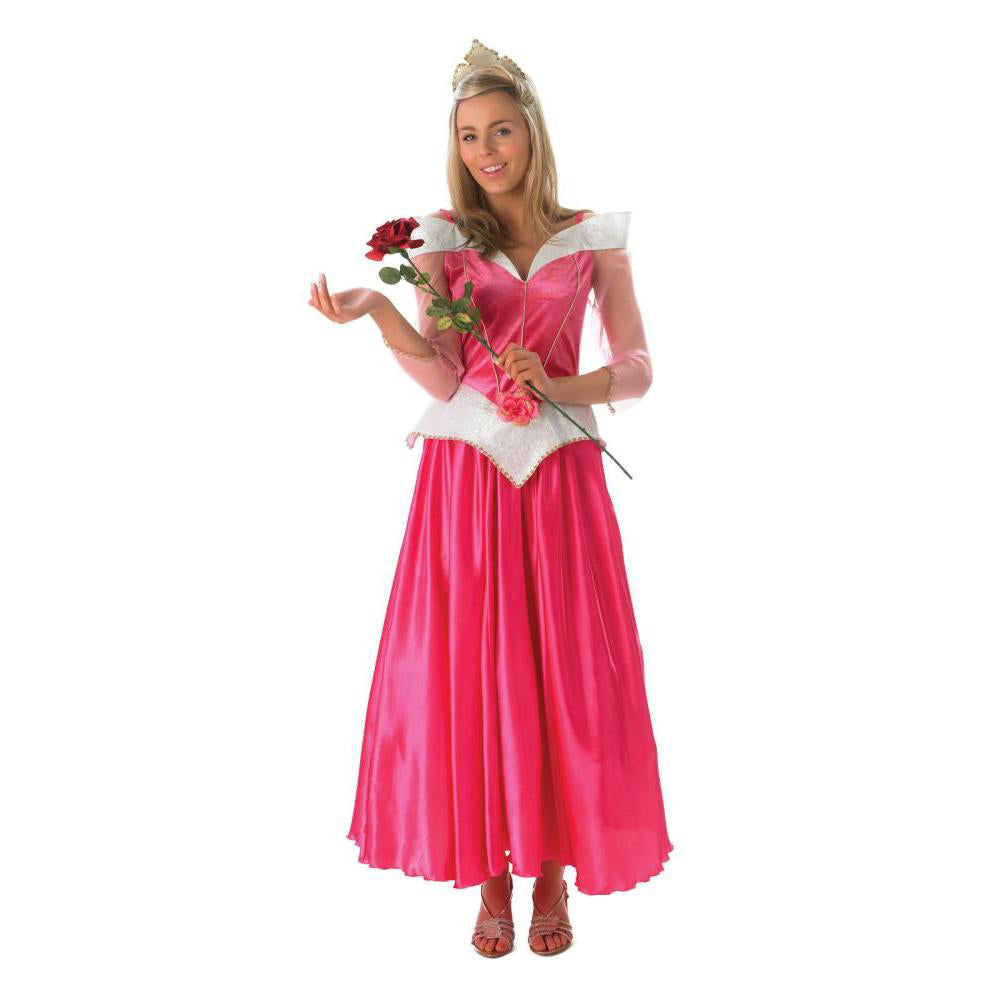 Sleeping Beauty Costume for Adults Princess Dress with Tiara Fairytale Gown