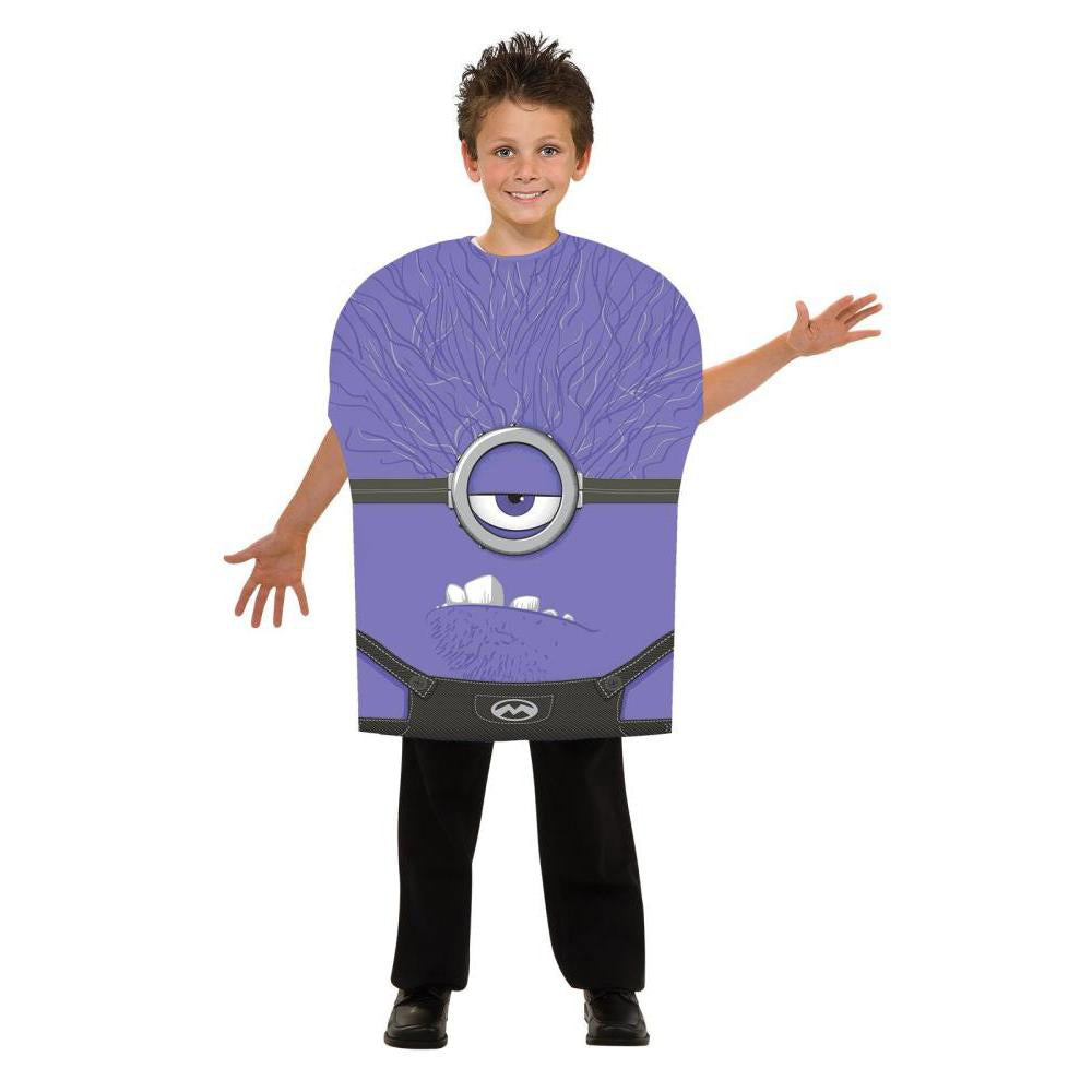 Evil Minion Halloween Costume for Kids Purple Tunic