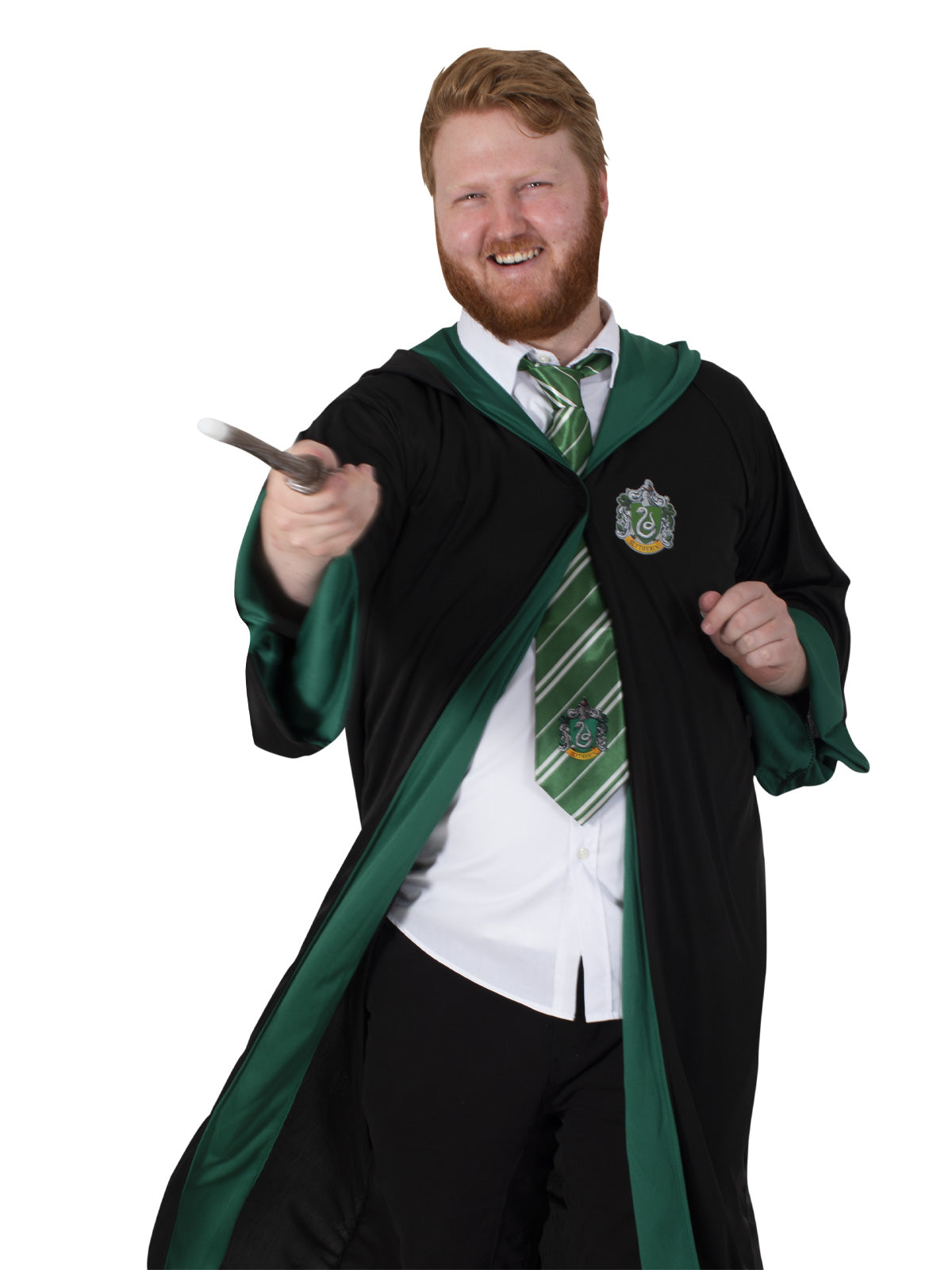 Slytherin Robe for Adults Hooded Cloak with House Crest Cosplay Costume