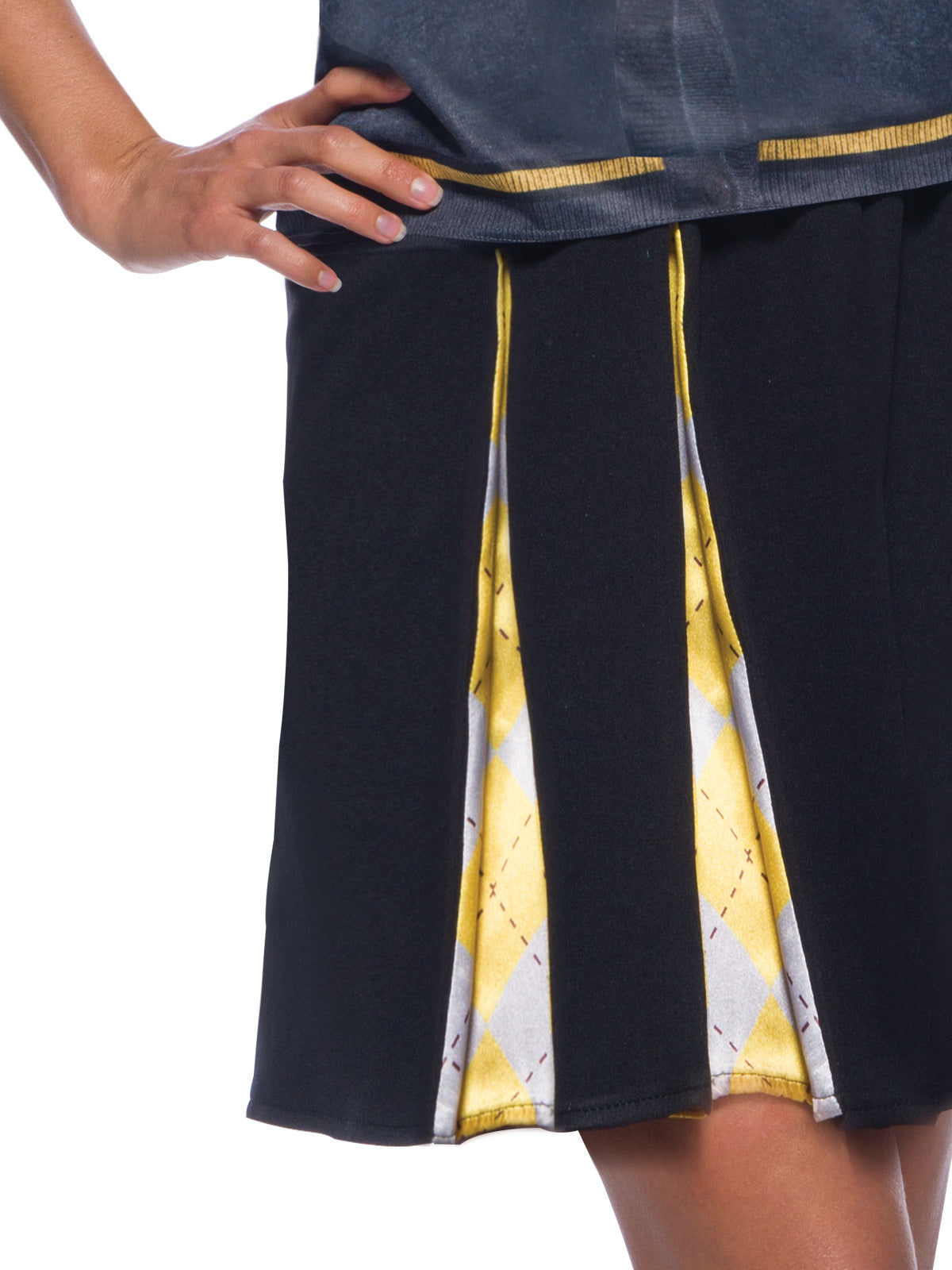 Harry Potter Hufflepuff Skirt with Yellow Black Panels and Badge
