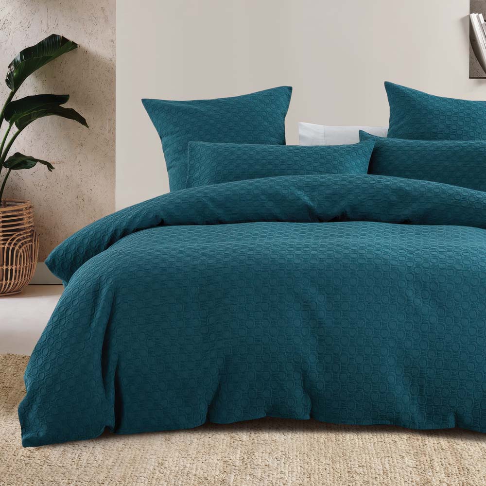 Luna Jacquard Teal European Pillowcase