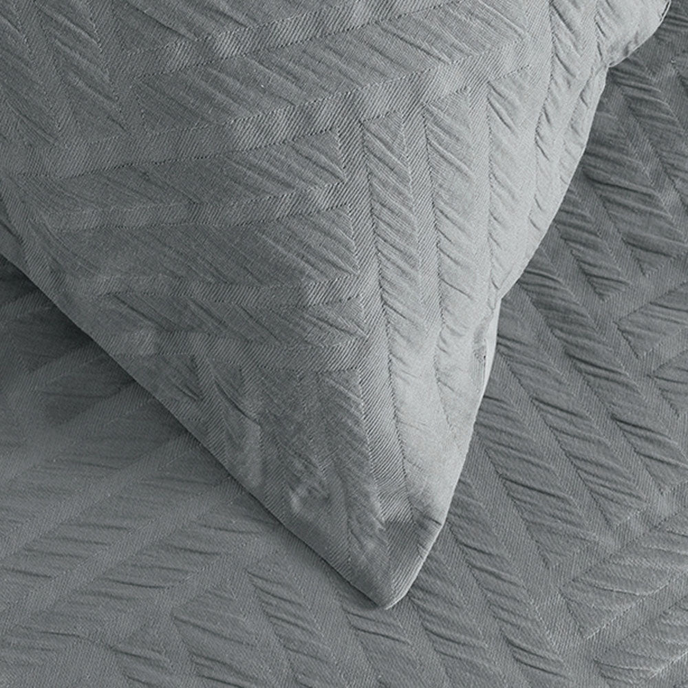 Panama Jacquard Steel European Pillowcase