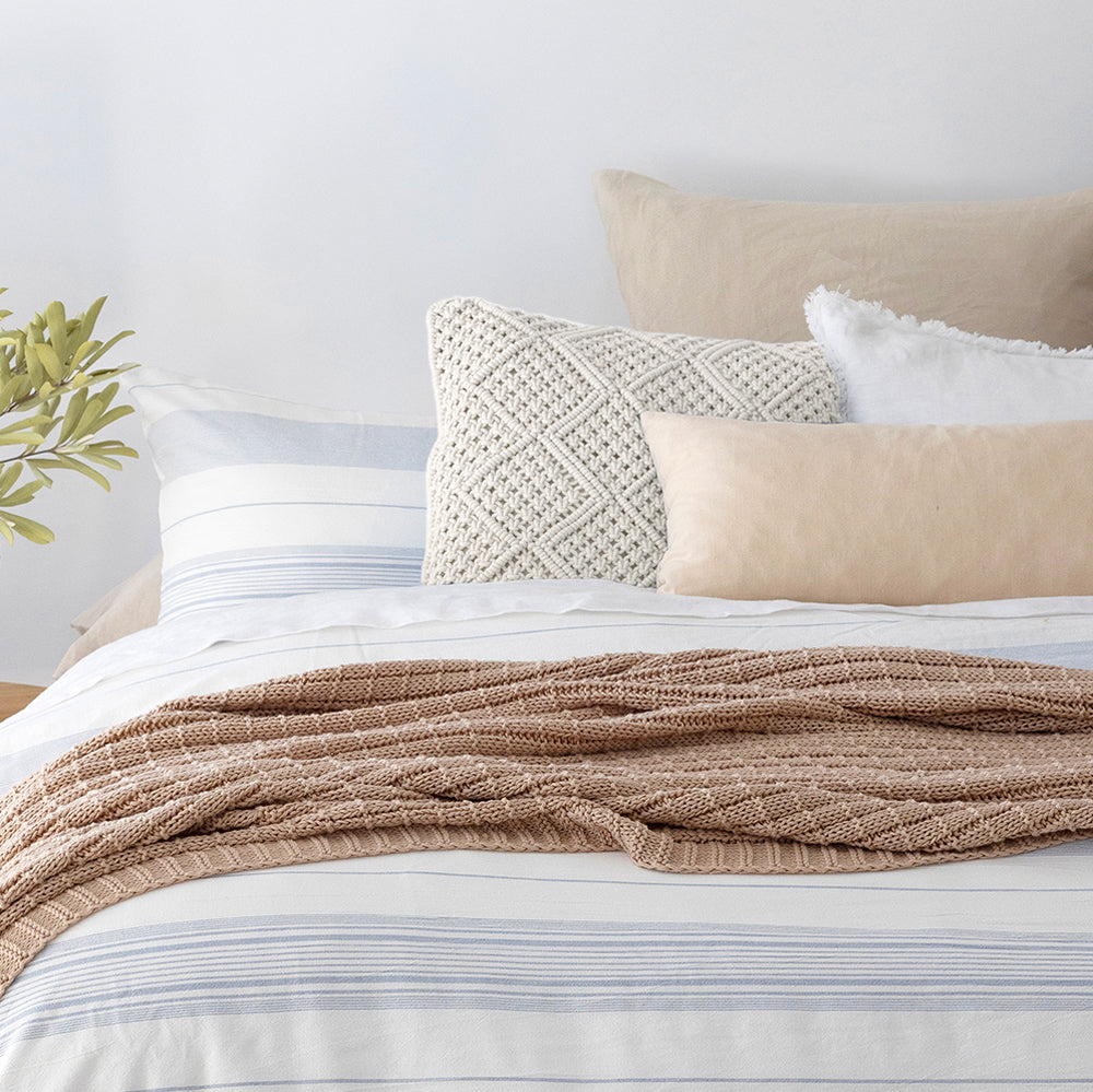 Bambury Anka Square Cushion - Ivory