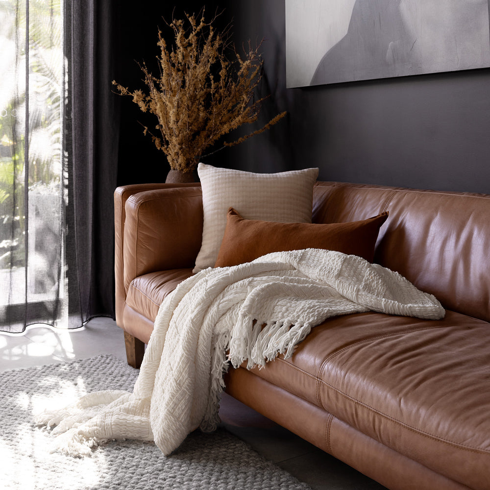 Bambury Linen Rectangle Cushion - Hazel