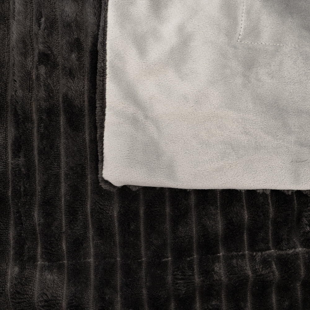 Bambury Channel Throw - Charcoal