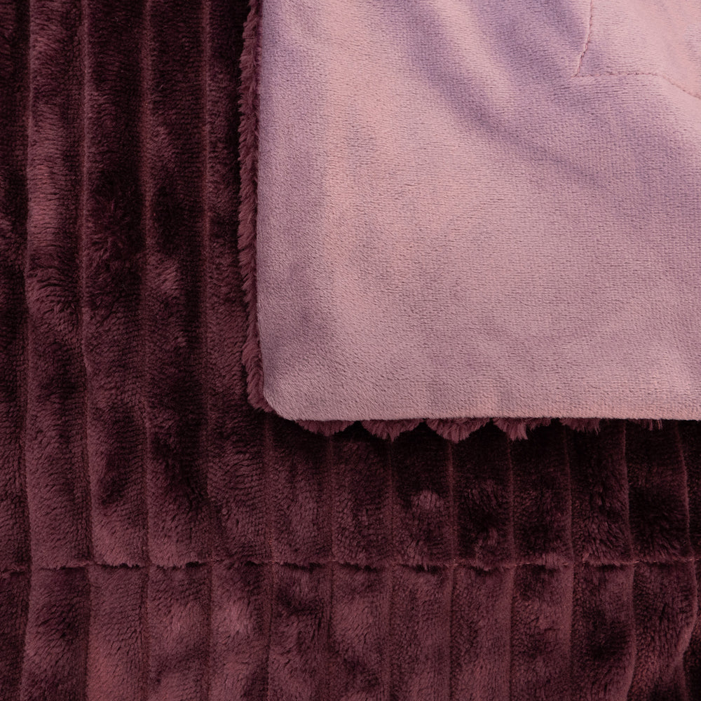 Bambury Channel Throw - Plum